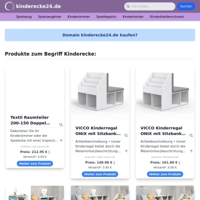 Screenshot kinderecke24.de