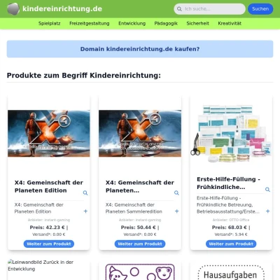 Screenshot kindereinrichtung.de