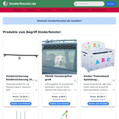 Screenshot kinderfenster.de