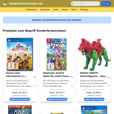 Screenshot kinderferienreisen.de