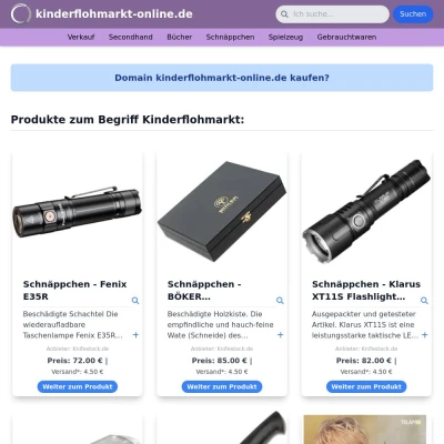 Screenshot kinderflohmarkt-online.de