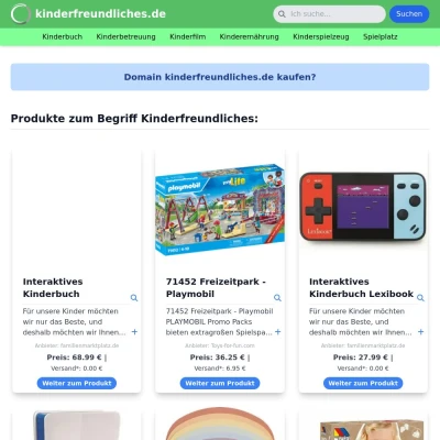 Screenshot kinderfreundliches.de