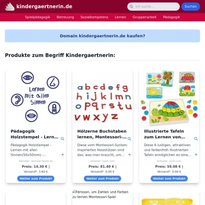 Screenshot kindergaertnerin.de