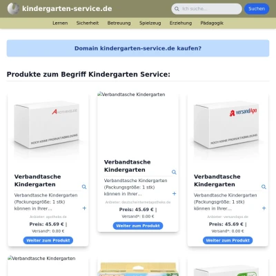 Screenshot kindergarten-service.de