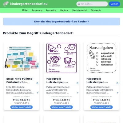 Screenshot kindergartenbedarf.eu