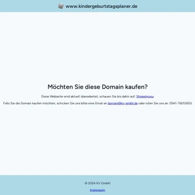 Screenshot kindergeburtstagsplaner.de