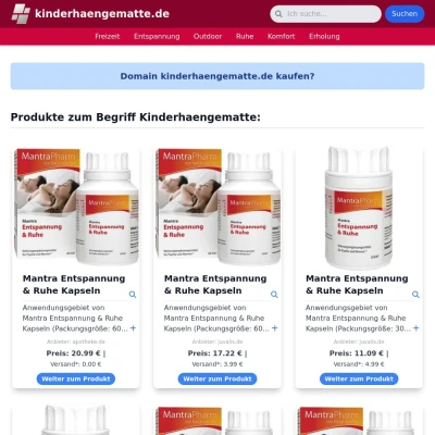 Screenshot kinderhaengematte.de