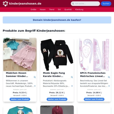 Screenshot kinderjeanshosen.de