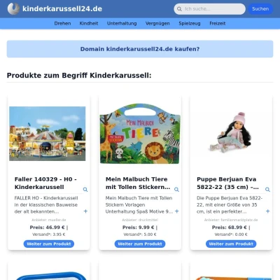 Screenshot kinderkarussell24.de