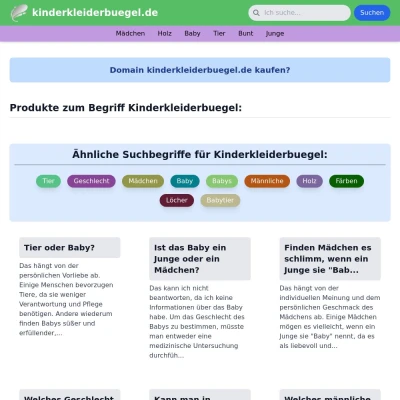 Screenshot kinderkleiderbuegel.de