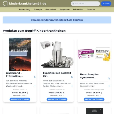 Screenshot kinderkrankheiten24.de