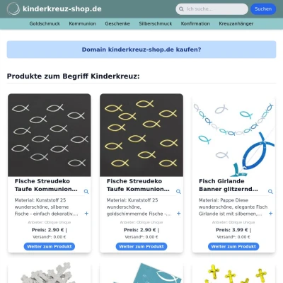 Screenshot kinderkreuz-shop.de