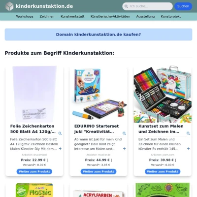 Screenshot kinderkunstaktion.de