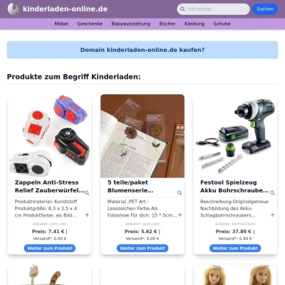 Screenshot kinderladen-online.de