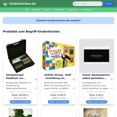 Screenshot kinderleichen.de