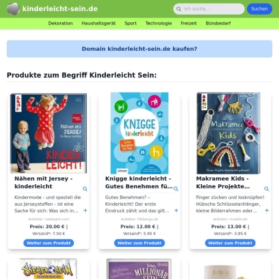 Screenshot kinderleicht-sein.de