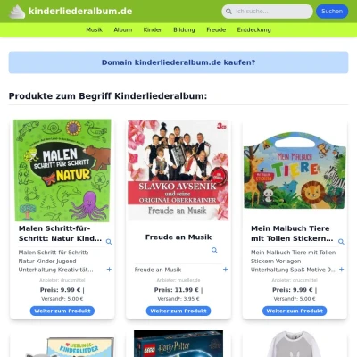 Screenshot kinderliederalbum.de