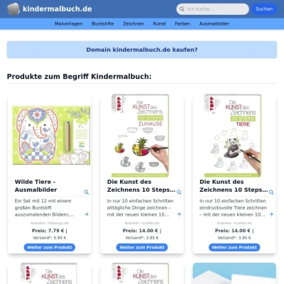 Screenshot kindermalbuch.de