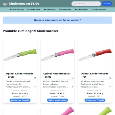 Screenshot kindermesser24.de