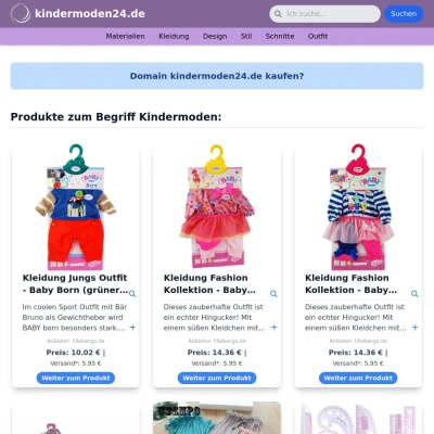 Screenshot kindermoden24.de