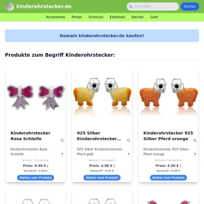 Screenshot kinderohrstecker.de