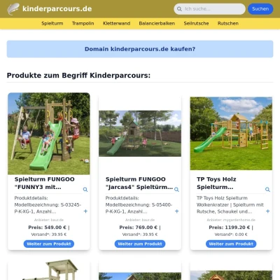 Screenshot kinderparcours.de