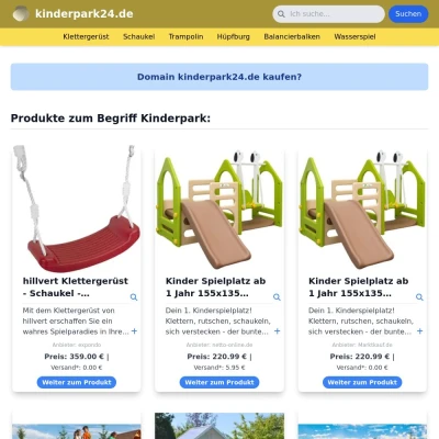 Screenshot kinderpark24.de