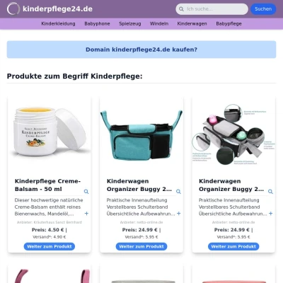 Screenshot kinderpflege24.de