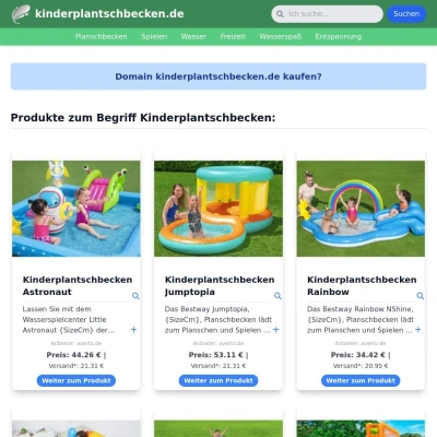 Screenshot kinderplantschbecken.de