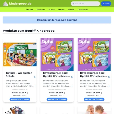 Screenshot kinderpopo.de