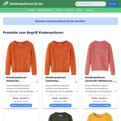 Screenshot kinderpullover24.de