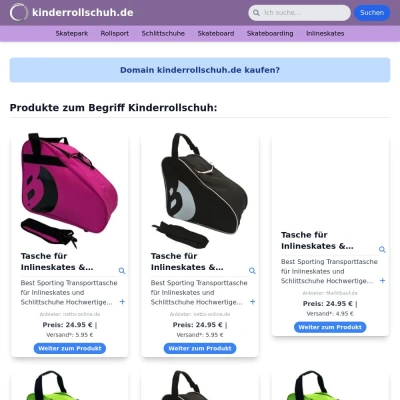 Screenshot kinderrollschuh.de