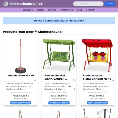 Screenshot kinderschaukel24.de