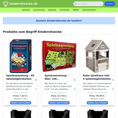 Screenshot kindersitzecke.de