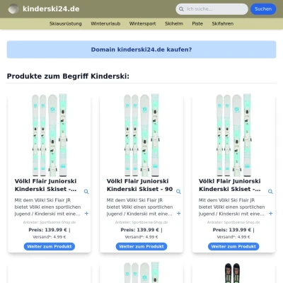 Screenshot kinderski24.de