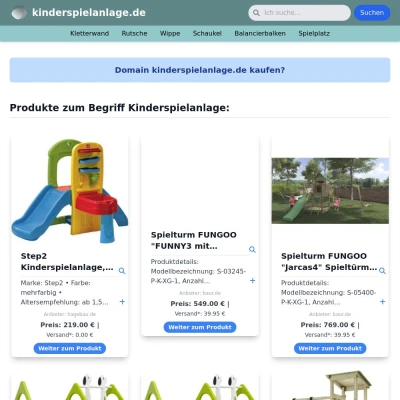 Screenshot kinderspielanlage.de