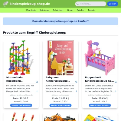 Screenshot kinderspielzeug-shop.de