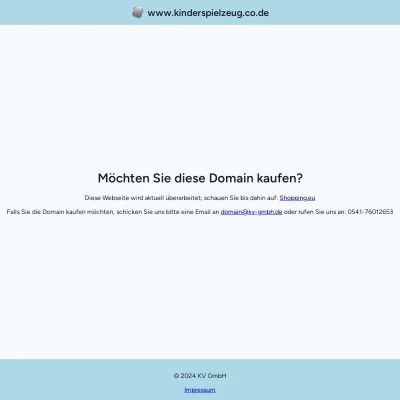 Screenshot kinderspielzeug.co.de