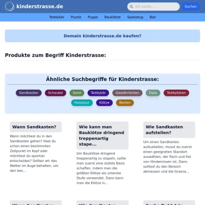 Screenshot kinderstrasse.de