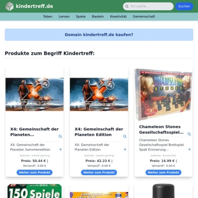 Screenshot kindertreff.de