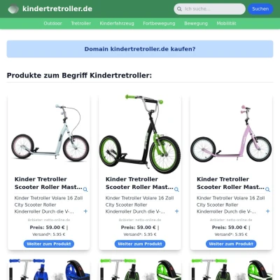 Screenshot kindertretroller.de