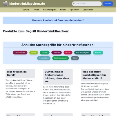 Screenshot kindertrinkflaschen.de