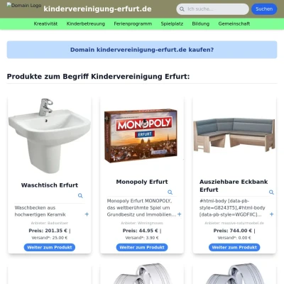 Screenshot kindervereinigung-erfurt.de