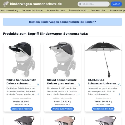 Screenshot kinderwagen-sonnenschutz.de