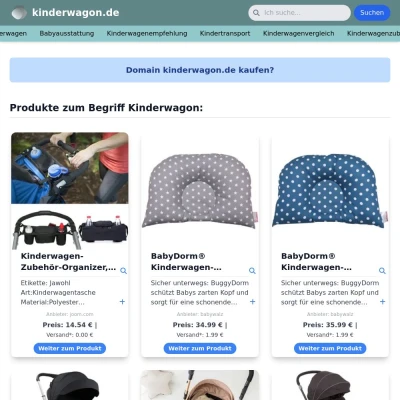 Screenshot kinderwagon.de