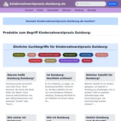 Screenshot kinderzahnarztpraxis-duisburg.de