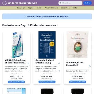 Screenshot kinderzahnbuersten.de