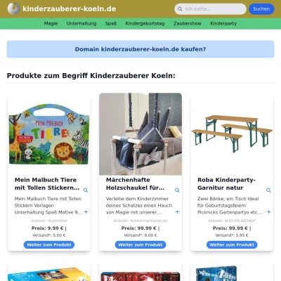 Screenshot kinderzauberer-koeln.de