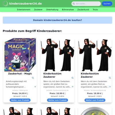 Screenshot kinderzauberer24.de