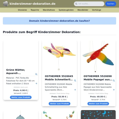 Screenshot kinderzimmer-dekoration.de